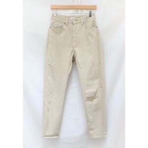 H&M slim skinny jeans beige sand muted light denim casual basic staple 4 small